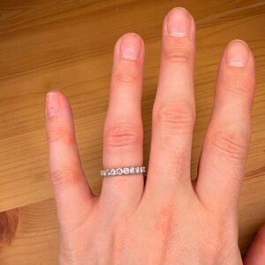 Elegant Silver Diamond Ring